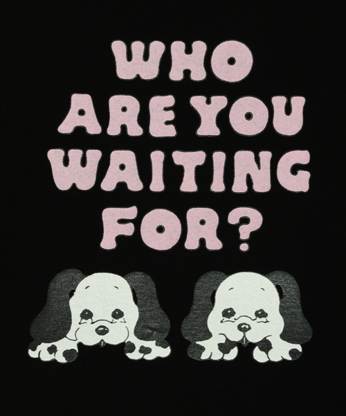 Candy Stripper(キャンディストリッパー)の「WAITING PUPPY Tシャツ(Tシャツ/カットソー・レディース・ブラック/オフホワイト/ブラウン・2/3/4)」の4枚目の写真