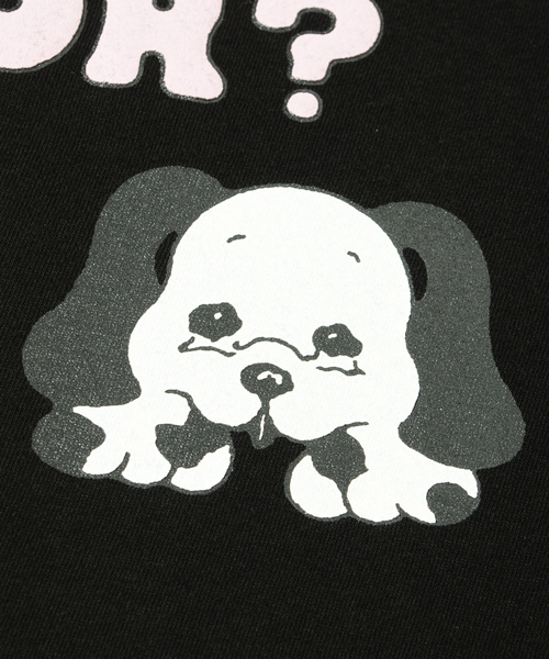Candy Stripper(キャンディストリッパー)の「WAITING PUPPY Tシャツ(Tシャツ/カットソー・レディース・ブラック/オフホワイト/ブラウン・2/3/4)」の6枚目の写真