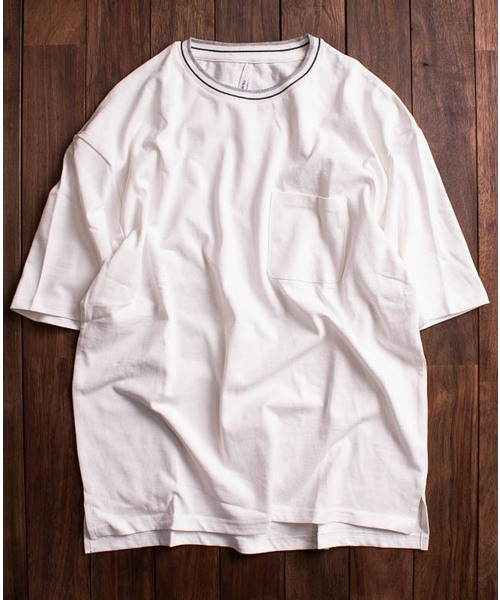 ARCHIVER（アーカイバ）の「【Ir】リブラインクルーＴシャツ（Tシャツ/カットソー・レディース・ホワイト/ブラック/ベージュ/ネイビー/グレー/レッド・MEDIUM/LARGE/X-LARGE）」の11枚目の写真