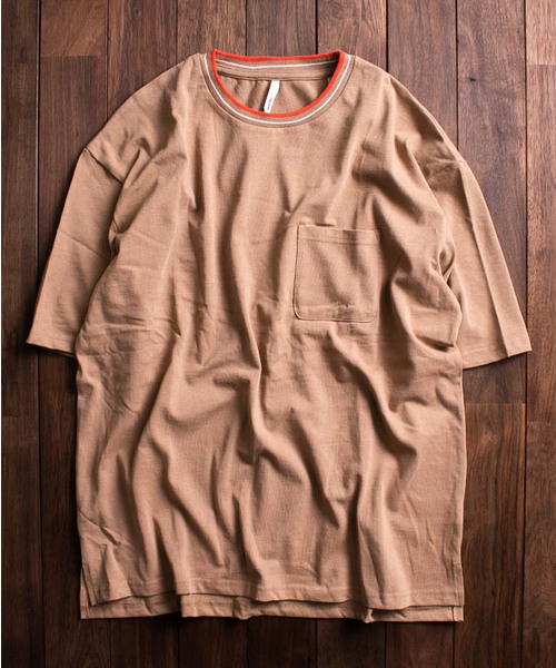 ARCHIVER（アーカイバ）の「【Ir】リブラインクルーＴシャツ（Tシャツ/カットソー・レディース・ホワイト/ブラック/ベージュ/ネイビー/グレー/レッド・MEDIUM/LARGE/X-LARGE）」の14枚目の写真