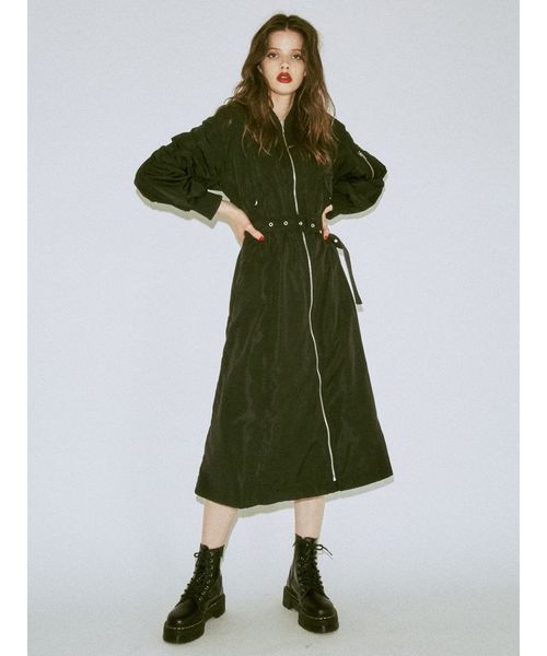 jouetie（ジュエティ）の「2WAY MA-1 ワンピース（ワンピース・レディース・ブラック/ベージュ/カーキ/イエロー・MEDIUM）」の5枚目の写真