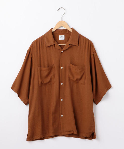 coen（コーエン）の「コットンレーヨンビッグシルエットオープンカラーシャツ（シャツ/ブラウス・メンズ・オレンジ系その他/ネイビー・SMALL/MEDIUM/LARGE/X-LARGE）」の11枚目の写真