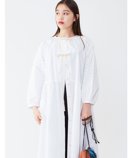 POU DOU DOU(プードゥドゥ)の「洗いざらしコットン2WAYワンピース(ワンピース・レディース・ネイビー/オフホワイト/ブルー・3)」の21枚目の写真