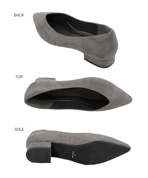 KOBE LETTUCE（コウベレタス）の「Vカットちびチャンキーヒールパンプス（パンプス・レディース・グレイッシュベージュ/パイソン/ワイン/その他/マスタード/ブラック・M/L/LL/S）」の17枚目の写真