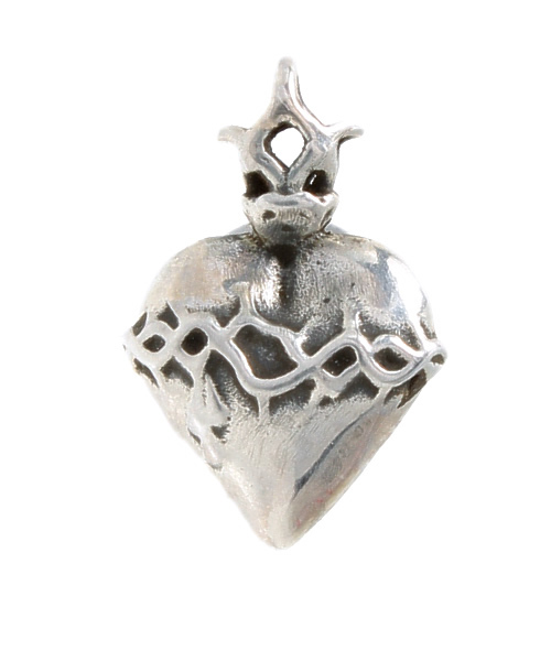 jesus heart pierce -silver-ジーザス ハート シルバー ピアス