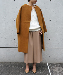 Liesse | ノーカラーシャギーコート(その他アウター)