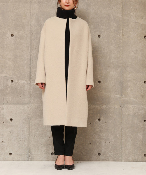 Liesse（リエス）の「ノーカラーシャギーコート（その他アウター
