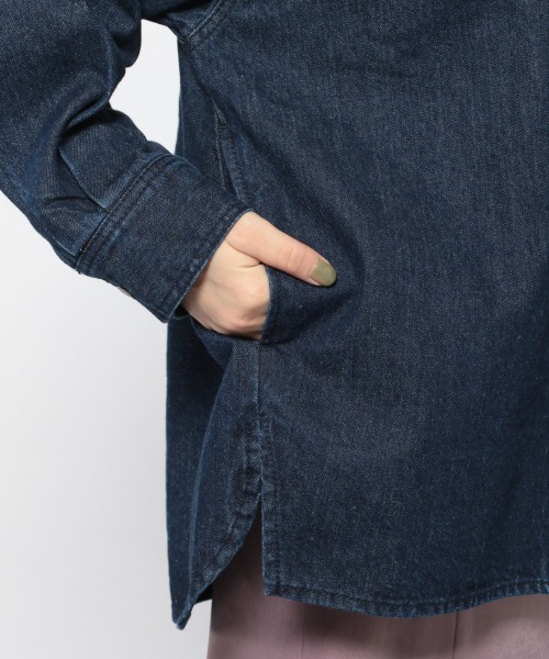 PAGEBOY（ページボーイ）の「シャツＧジャン（デニムジャケット・レディース・サックスブルー/インディゴブルー/オフホワイト・FREE）」の15枚目の写真