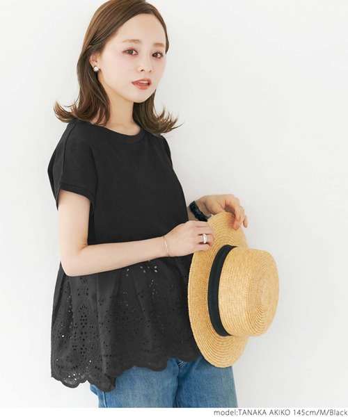 カットワーク切り替えTシャツ