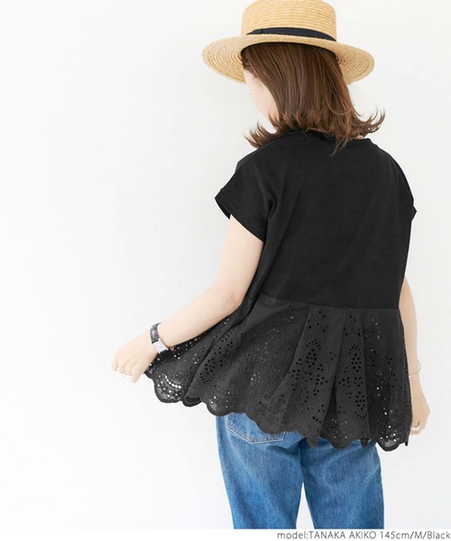 カットワーク切り替えTシャツ