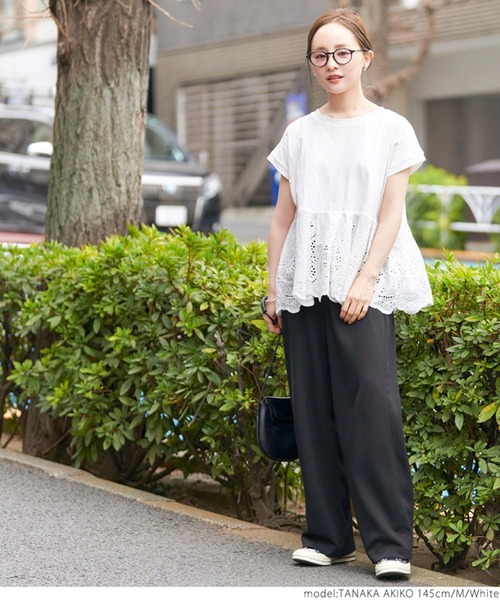 カットワーク切り替えTシャツ
