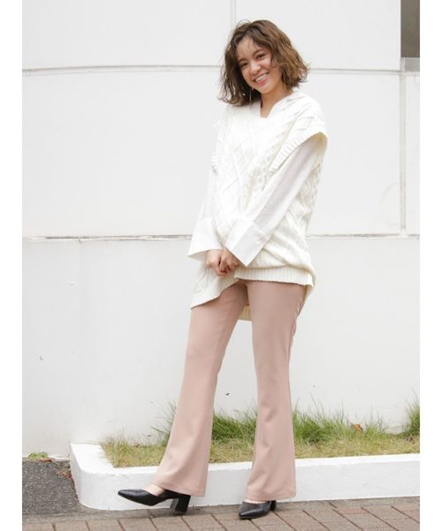 dazzlin(ダズリン)の「ケーブルバックデザインロングベスト(ベスト・レディース・ベージュ/ブラウン/カーキ/アイボリー・FREE)」の22枚目の写真