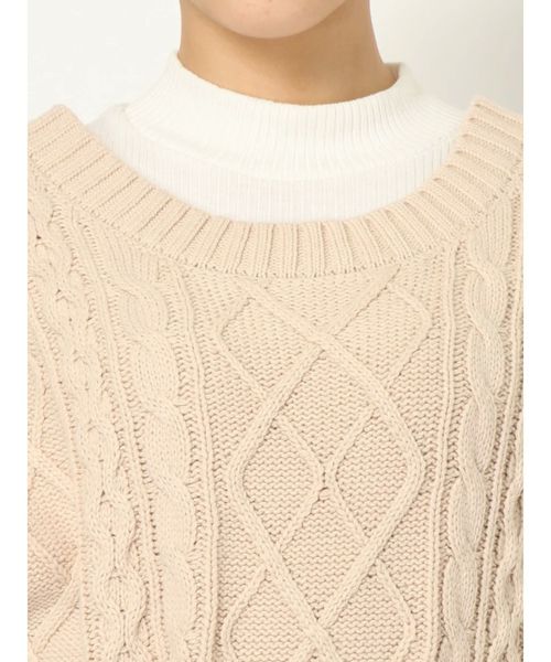 dazzlin(ダズリン)の「ケーブルバックデザインロングベスト(ベスト・レディース・ベージュ/ブラウン/カーキ/アイボリー・FREE)」の8枚目の写真