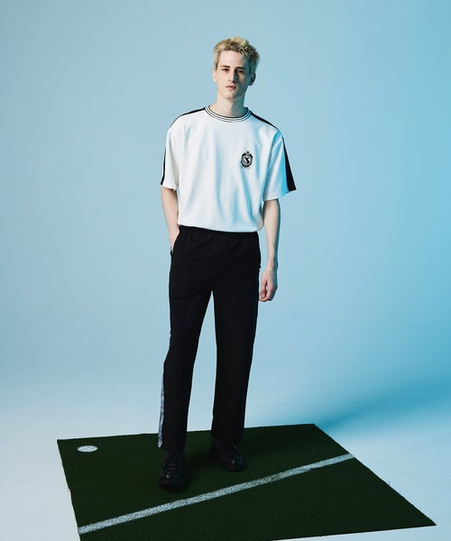 EMMA CLOTHES(エマクローズ)の「ポンチローマ オーバーサイズ 切り替え Footballロゴカットソー 1/2 sleeve (EMMA CLOTHES)(Tシャツ/カットソー・メンズ・ホワイト/ブラック/パープル/グリーン/グレー系その他2・M/L)」の11枚目の写真