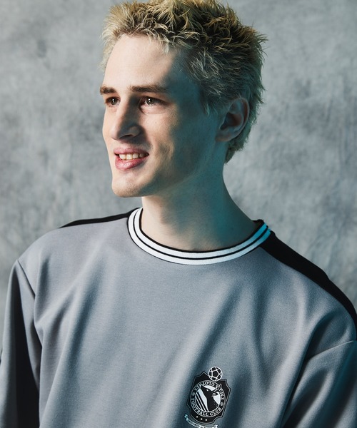 EMMA CLOTHES(エマクローズ)の「ポンチローマ オーバーサイズ 切り替え Footballロゴカットソー 1/2 sleeve (EMMA CLOTHES)(Tシャツ/カットソー・メンズ・ホワイト/ブラック/パープル/グリーン/グレー系その他2・M/L)」の20枚目の写真