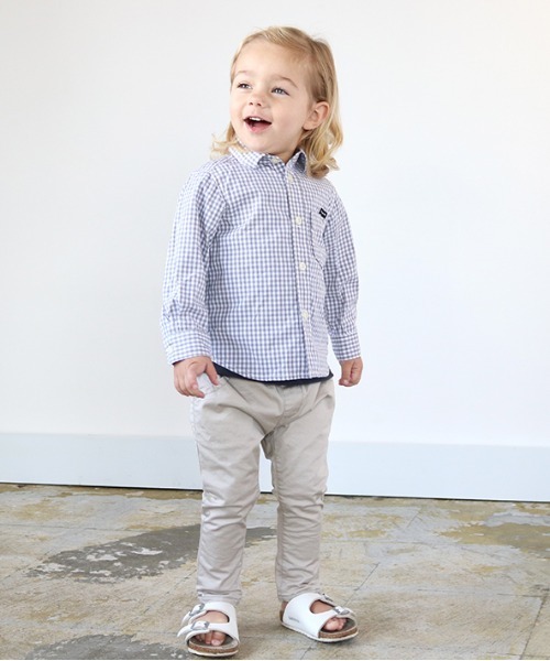 quoti use fith（クゥオティ　ユース　フィス）の「ストレッチツイルスリムロングパンツ（その他パンツ・キッズ・ブラック/グレー/カーキ/ベージュ・100/90/130/120/110/80）」の3枚目の写真