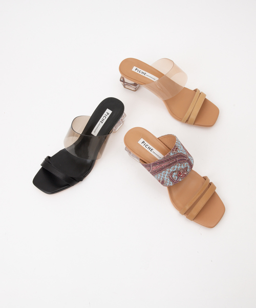 PICHE ABAHOUSE（ピシェ アバハウス）の「クリアヒールサンダル（サンダル・レディース・ブラック/ベージュ/その他・35/36/37/38/39）」の13枚目の写真