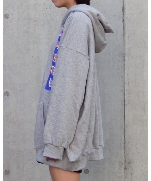 VIBGYOR Women（ヴィブジョー　ウィメン）の「【Re:one】90s STDED ORANGE HOODIE(MA)（パーカー・レディース・ブラック/グレー/オレンジ・FREE）」の18枚目の写真