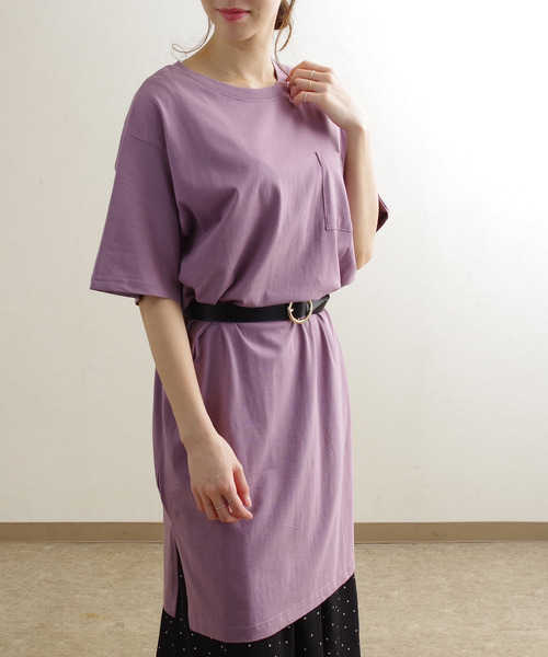 Fizz(フィズ)の「【Fizz/フィズ】 ポケット付きビッグチュニック(チュニック・レディース・ブラック/カーキ/グレイッシュベージュ/アイボリー/マスタード/パープル/ベージュ/モカ/ブルー・M)」の8枚目の写真