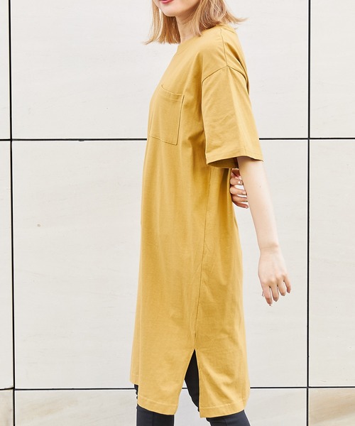 Fizz(フィズ)の「【Fizz/フィズ】 ポケット付きビッグチュニック(チュニック・レディース・ブラック/カーキ/グレイッシュベージュ/アイボリー/マスタード/パープル/ベージュ/モカ/ブルー・M)」の9枚目の写真