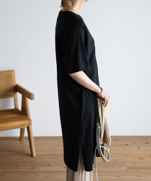 Fizz(フィズ)の「【Fizz/フィズ】 ポケット付きビッグチュニック(チュニック・レディース・ブラック/カーキ/グレイッシュベージュ/アイボリー/マスタード/パープル/ベージュ/モカ/ブルー・M)」の22枚目の写真