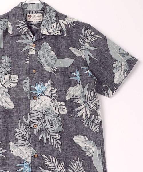 Lazar（ラザル）の「コットン 総柄 オープンカラーシャツ/アロハシャツ（シャツ/ブラウス・メンズ・ホワイト系その他/ブルー系その他/レッド系その他/ホワイト系その他2/ホワイト系その他3/ホワイト系その他4/ホワイト系その他5/ホワイト系その他6/ベージュ系その他2/ブルー系その他2/ブルー系その他4/レッド系その他2/ベージュ系その他/グリーン系その他/ホワイト×ブラック/ピンク系その他/ブルー系その他3/ホワイト系その他7/ホワイト×グレー/ブラック系その他2/ブラック系その他・LL/S/M/L）」の10枚目の写真