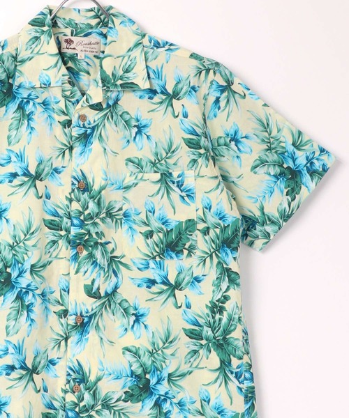 Lazar（ラザル）の「コットン 総柄 オープンカラーシャツ/アロハシャツ（シャツ/ブラウス・メンズ・ホワイト系その他/ブルー系その他/レッド系その他/ホワイト系その他2/ホワイト系その他3/ホワイト系その他4/ホワイト系その他5/ホワイト系その他6/ベージュ系その他2/ブルー系その他2/ブルー系その他4/レッド系その他2/ベージュ系その他/グリーン系その他/ホワイト×ブラック/ピンク系その他/ブルー系その他3/ホワイト系その他7/ホワイト×グレー/ブラック系その他2/ブラック系その他・LL/S/M/L）」の12枚目の写真