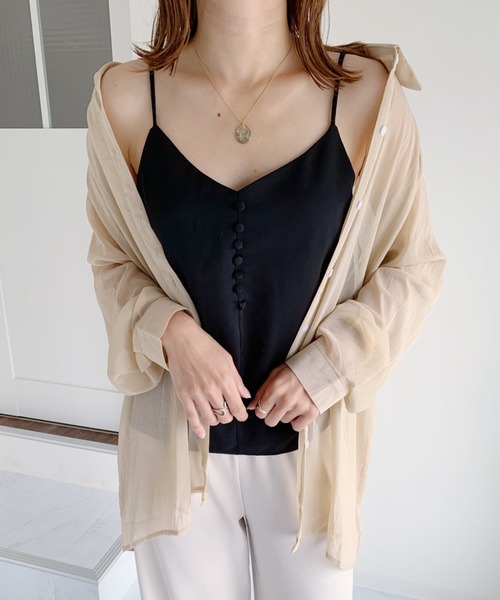 CLEA（クレア）の「ドルマンスリーブシアーシャツ（シャツ/ブラウス・レディース・アイボリー/ブラウン/ホワイト/ベージュ・FREE）」の21枚目の写真