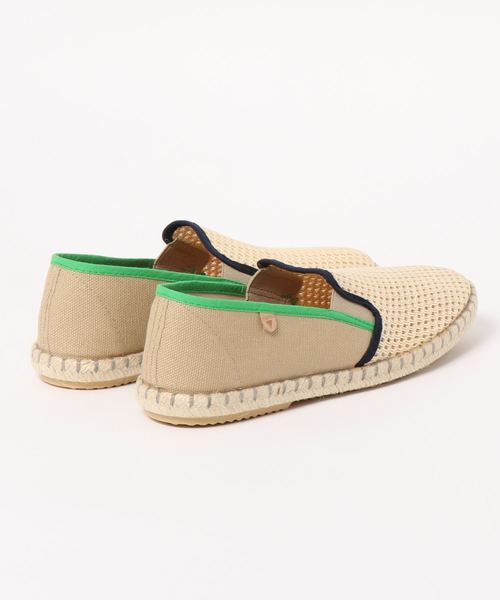 VERBENAS（ベルベナス）の「メッシュバイカラージュートスリッポン（スリッポン・メンズ・アイボリー/ネイビー・41/46/40/44/42/45/43/39）」の3枚目の写真