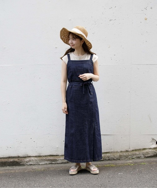flower（フラワー）の「ビターデニムワンピース（ワンピース・レディース・ネイビー・フリー）」の5枚目の写真