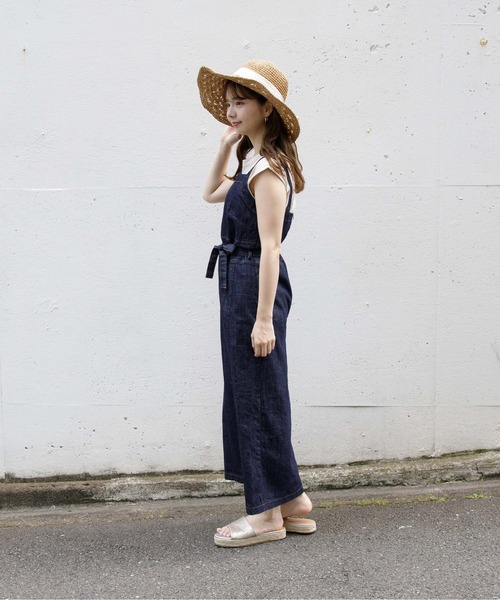 flower（フラワー）の「ビターデニムワンピース（ワンピース・レディース・ネイビー・フリー）」の4枚目の写真