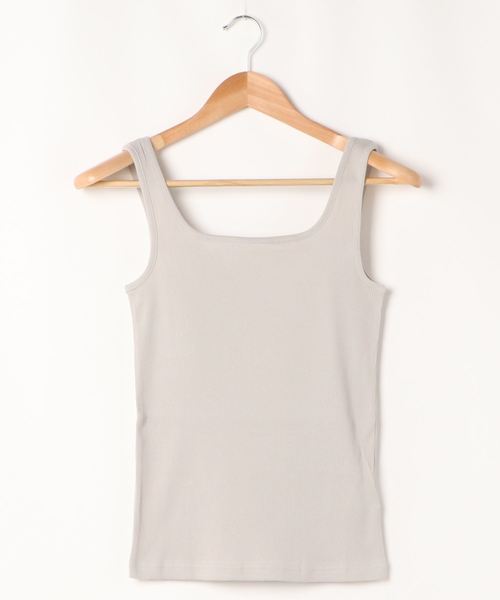 DouDou（ドゥドゥ）の「スクエアタンク（タンクトップ・レディース・オフホワイト/ブラック/ブラウン/グレー・FREE）」の22枚目の写真
