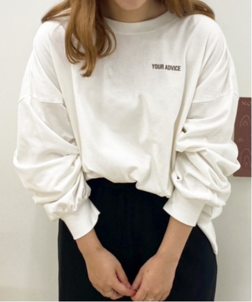 apres jour（アプレジュール）の「アソート袖ボリュームロンT【ZOZOTOWN限定アイテム】（Tシャツ/カットソー・レディース・ブラック/ライトブラウン/ブラック系その他2/ラベンダー/ホワイト系その他4/モカ/ライトホワイト/ブラウン系その他/ダークブラウン/アイボリー/ホワイト系その他5/ホワイト系その他2/ホワイト系その他3/ホワイト/その他/チャコールグレー/オフホワイト/ホワイト系その他・フリー）」の19枚目の写真