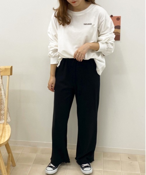 apres jour（アプレジュール）の「アソート袖ボリュームロンT【ZOZOTOWN限定アイテム】（Tシャツ/カットソー・レディース・ブラック/ライトブラウン/ブラック系その他2/ラベンダー/ホワイト系その他4/モカ/ライトホワイト/ブラウン系その他/ダークブラウン/アイボリー/ホワイト系その他5/ホワイト系その他2/ホワイト系その他3/ホワイト/その他/チャコールグレー/オフホワイト/ホワイト系その他・フリー）」の22枚目の写真