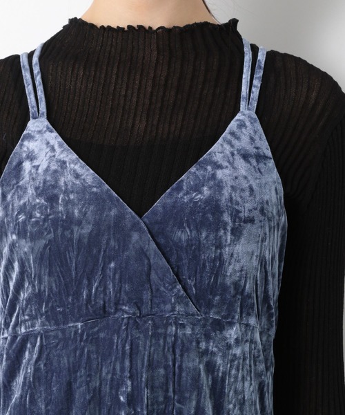 Heather（ヘザー）の「クラッシュベロアキャミワンピース 898015（ワンピース・レディース・ベージュ系その他/グレー系その他/ブルー・FREE）」の11枚目の写真