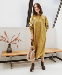 ロングシャツワンピース