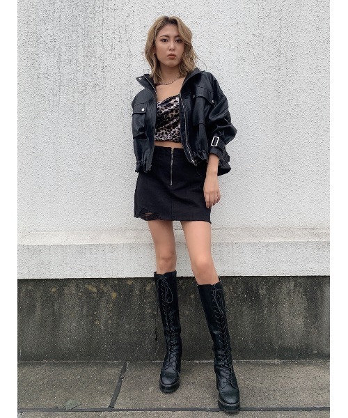 EGOIST(エゴイスト)の「シンプルレースUPロングブーツ(ブーツ・レディース・ブラック・M/L)」の22枚目の写真