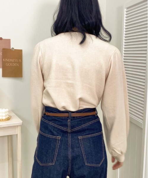 apres jour（アプレジュール）の「チャイナニット【ZOZOTOWN限定アイテム】（ニット/セーター・レディース・ブルー/ブラック/ライトベージュ/アイボリー・フリー/X-LARGE）」の12枚目の写真