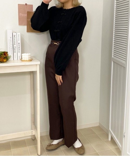 apres jour（アプレジュール）の「チャイナニット【ZOZOTOWN限定アイテム】（ニット/セーター・レディース・ブルー/ブラック/ライトベージュ/アイボリー・フリー/X-LARGE）」の18枚目の写真