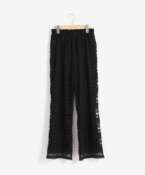 MAJESTIC LEGON（マジェスティックレゴン）の「スフレレースパンツ（その他パンツ・レディース・アイボリー/ブラック・MEDIUM）」の2枚目の写真