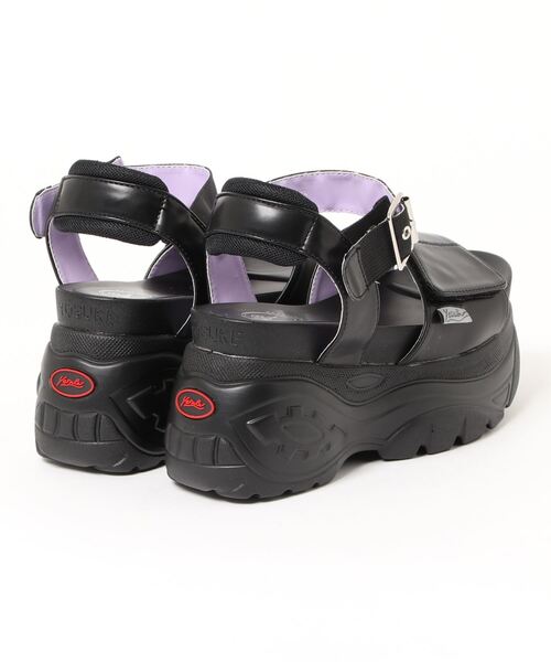 YOSUKE（ヨースケ）の「「YOSUKE/ヨースケ」厚底ベルティッドスポーティサンダル（サンダル・レディース・ホワイト/ブラック×パープル/シルバー系その他/ブラック・23/24/22.5/24.5/23.5）」の5枚目の写真