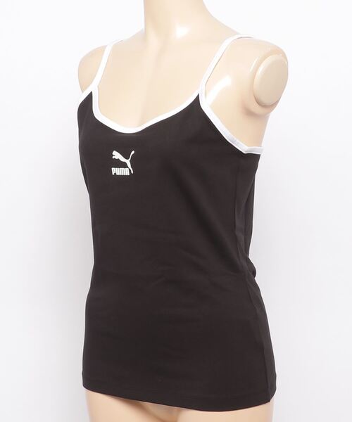 PUMA(プーマ)の「PUMA CLASSICS LOGO TANK / プーマ クラシックス ロゴ タンクトップ(タンクトップ・レディース・ピンク/ブラック/ブルー・M/L/S)」の4枚目の写真