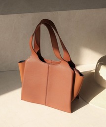 【WEB限定】ツートーンフェイクレザーハンドバッグ