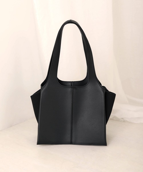 Bab（バブ）の「【WEB限定】ツートーンフェイクレザーハンドバッグ（ハンドバッグ・レディース・ブラック/ベージュ/ブラウン・FREE）」の12枚目の写真