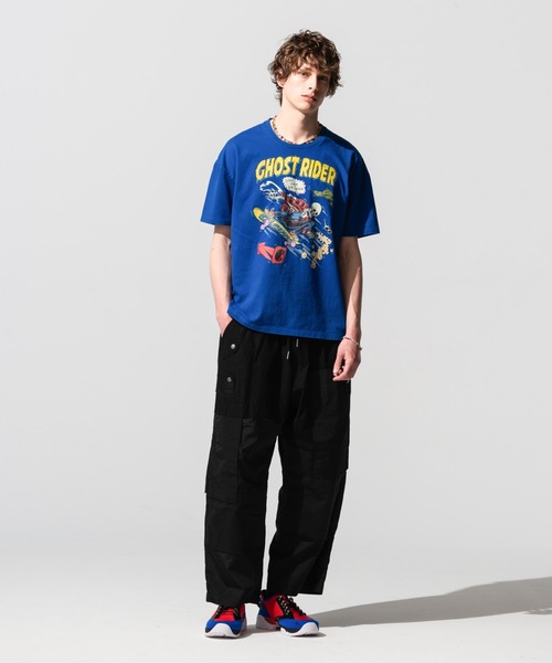 glamb(グラム)の「Ghost rider CS / ゴーストライダーカットソー(Tシャツ/カットソー・メンズ・ホワイト/ブラック/ブルー・S/M/L)」の15枚目の写真
