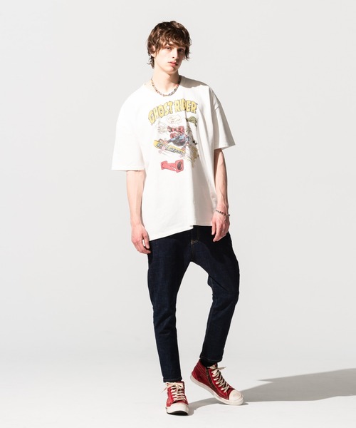 glamb(グラム)の「Ghost rider CS / ゴーストライダーカットソー(Tシャツ/カットソー・メンズ・ホワイト/ブラック/ブルー・S/M/L)」の20枚目の写真