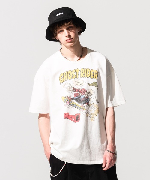 glamb(グラム)の「Ghost rider CS / ゴーストライダーカットソー(Tシャツ/カットソー・メンズ・ホワイト/ブラック/ブルー・S/M/L)」の6枚目の写真