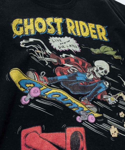 glamb(グラム)の「Ghost rider CS / ゴーストライダーカットソー(Tシャツ/カットソー・メンズ・ホワイト/ブラック/ブルー・S/M/L)」の12枚目の写真