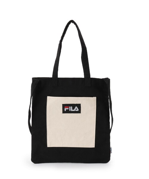 FILA（フィラ）の「◆【FILA別注】キャンバストート（トートバッグ・レディース・アイボリー/ブラック系4/カーキ系3・00）」の2枚目の写真