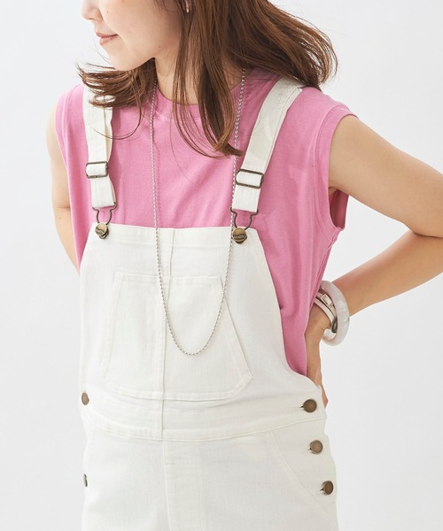 plage（プラージュ）の「Botanical Dye タンク◆（Tシャツ/カットソー・レディース・ピンク/カーキ/ホワイト/グレー・FREE）」の4枚目の写真